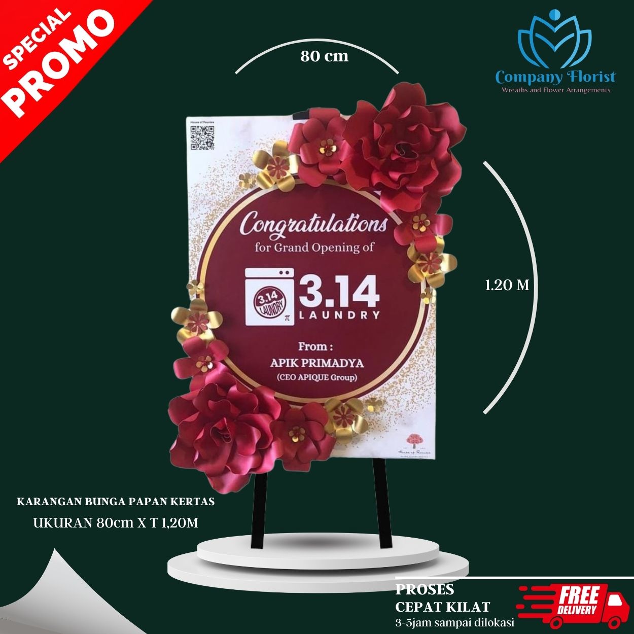 Papan Bunga Kertas Jakarta Barat Murah – Company Florist